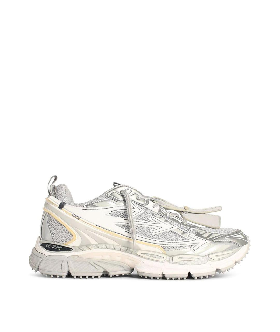 OFF-WHITE Серые резиновые низкие кроссовки / кеды, фото 1