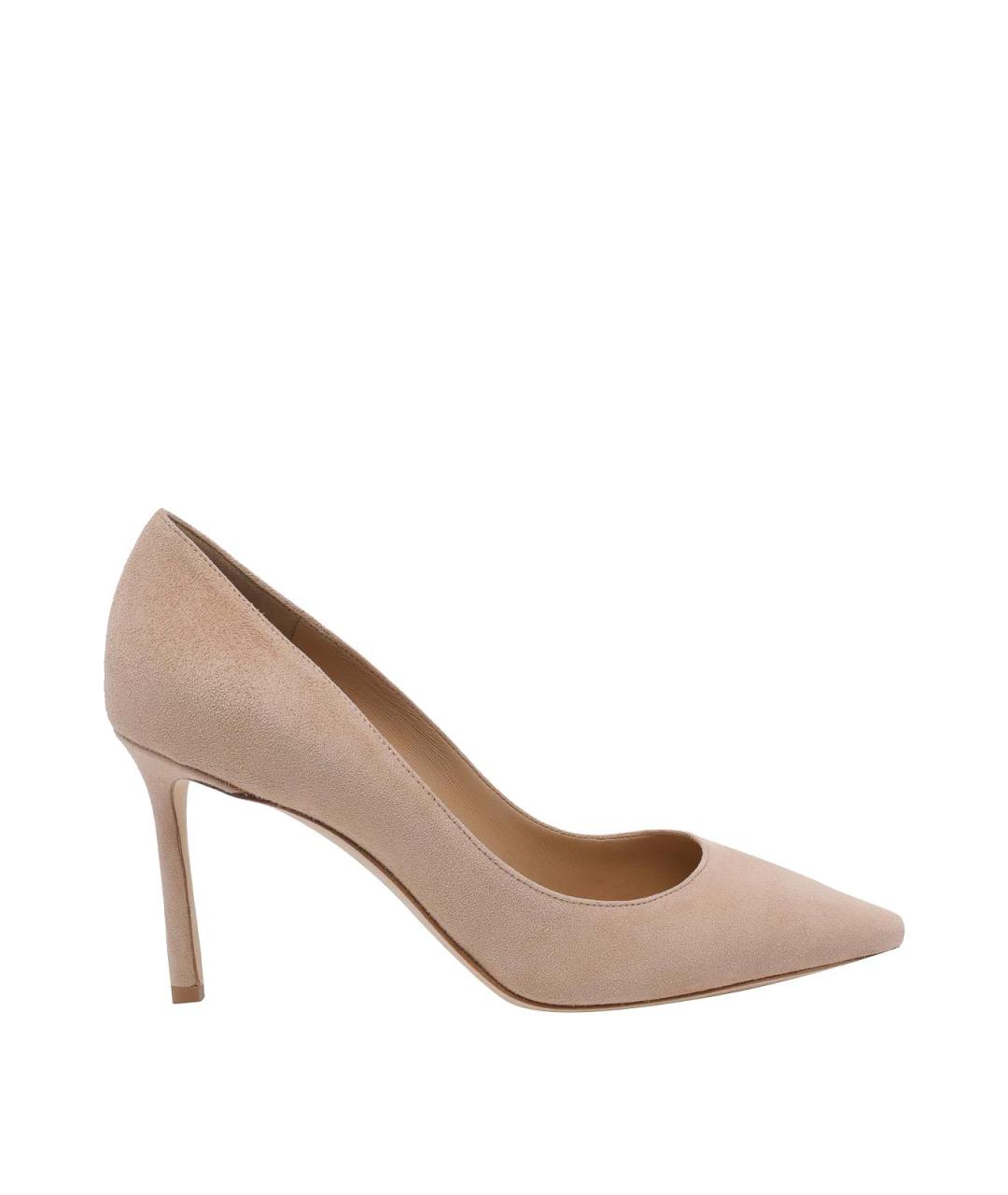 JIMMY CHOO Бежевые замшевые туфли, фото 1