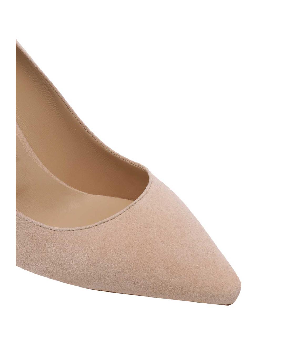 JIMMY CHOO Бежевые замшевые туфли, фото 4