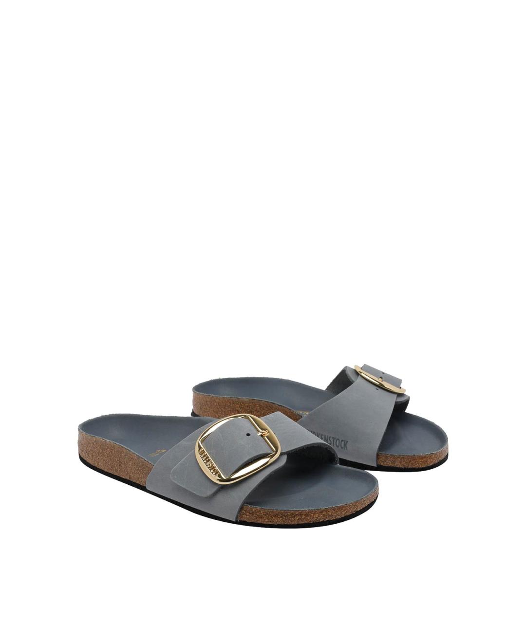 BIRKENSTOCK Мульти кожаные шлепанцы, фото 2