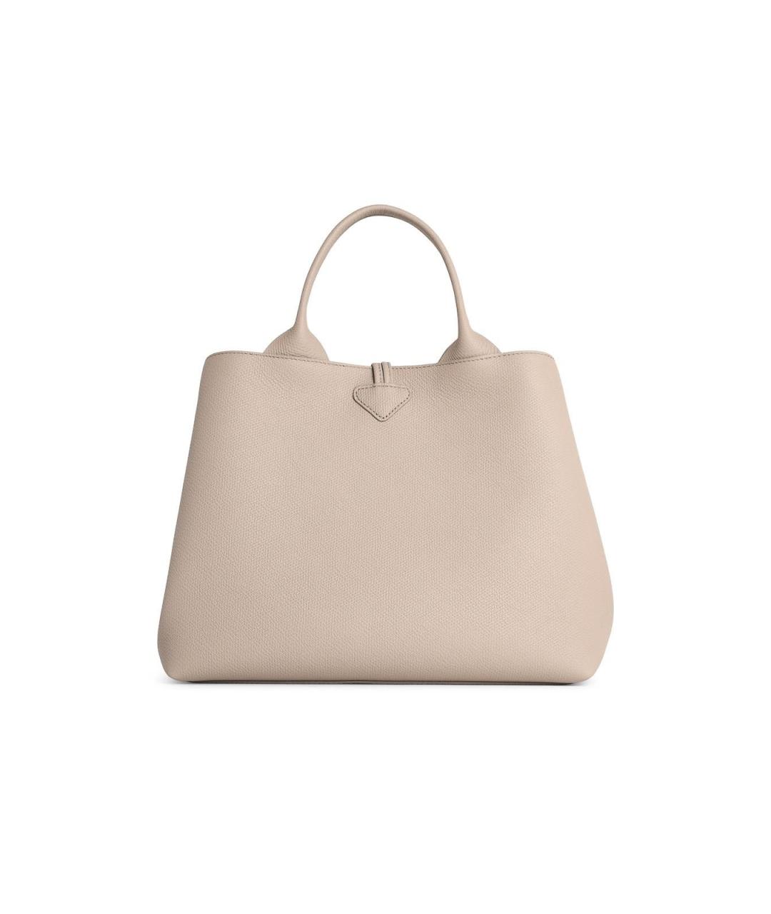 LONGCHAMP Серая кожаная сумка тоут, фото 3