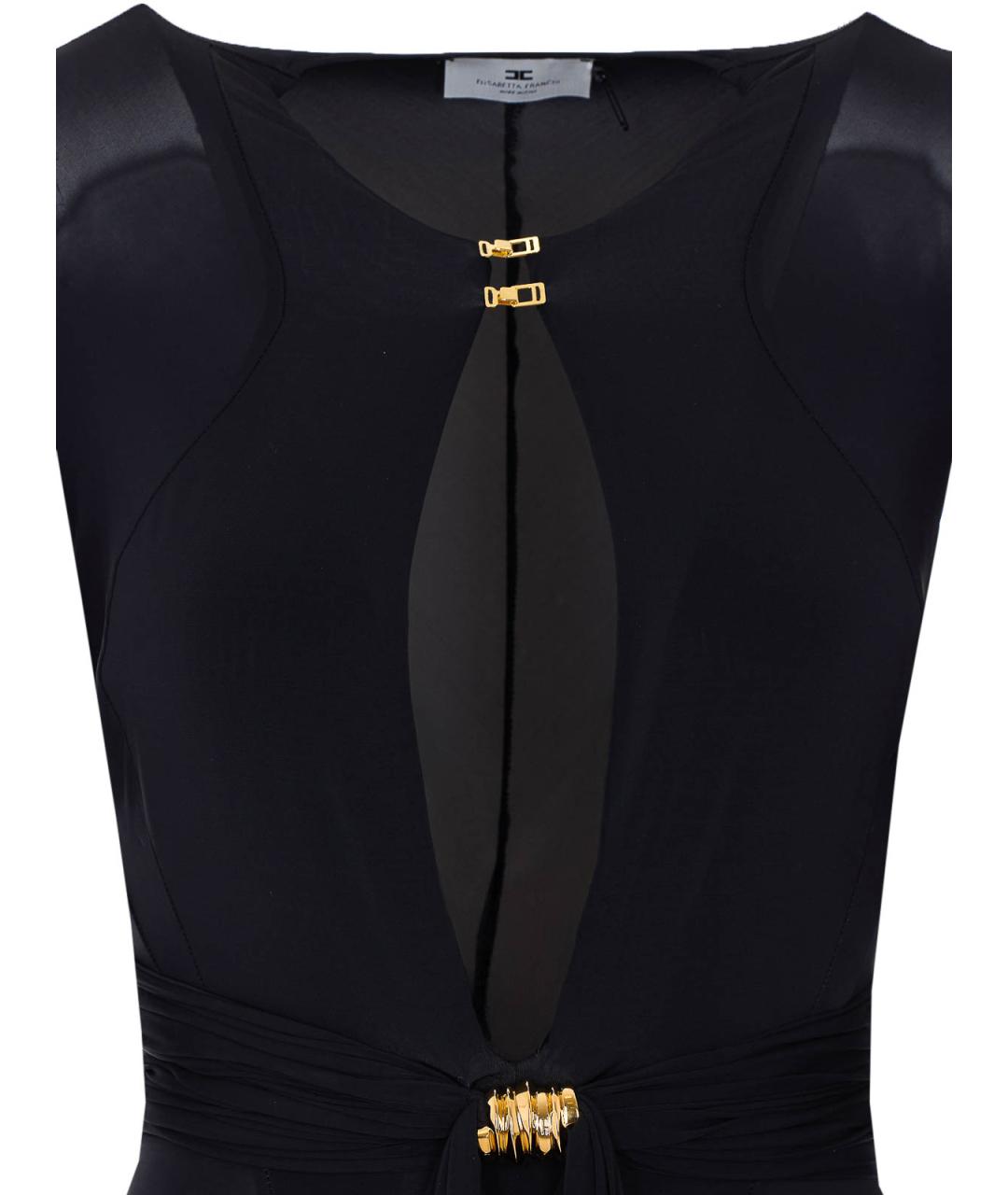 ELISABETTA FRANCHI Черное вискозное боди, фото 4