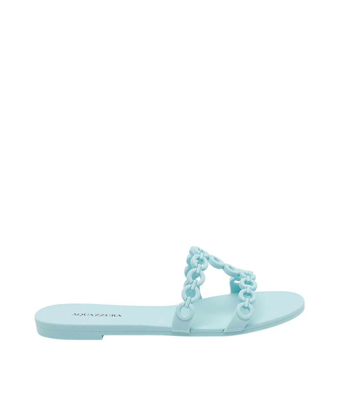 AQUAZZURA Голубые резиновые сандалии, фото 1