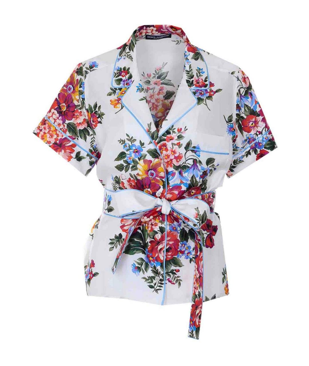 DOLCE&GABBANA Мульти шелковая рубашка, фото 1