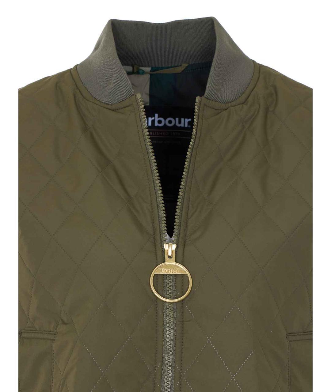 BARBOUR Зеленая полиэстеровая куртка, фото 4
