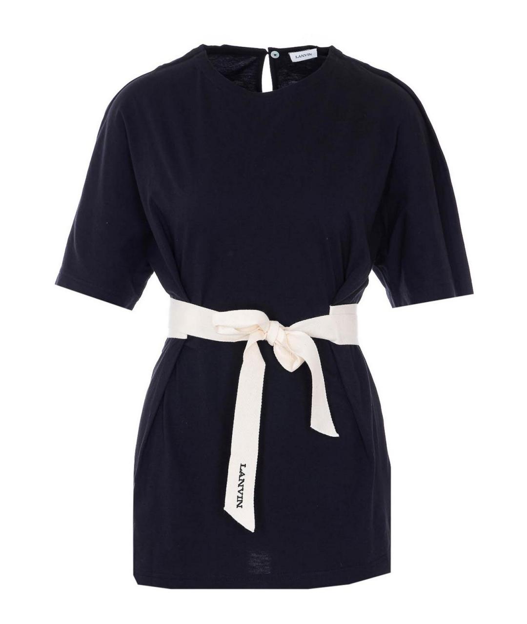 LANVIN Черная хлопковая футболка, фото 1