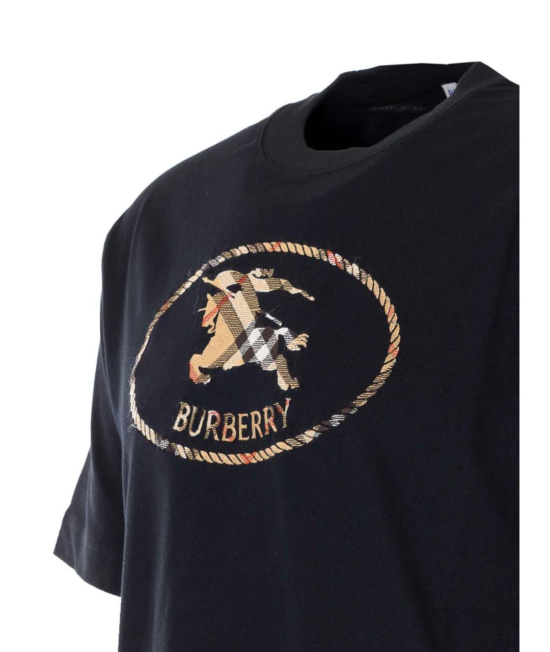 BURBERRY Черная футболка, фото 3