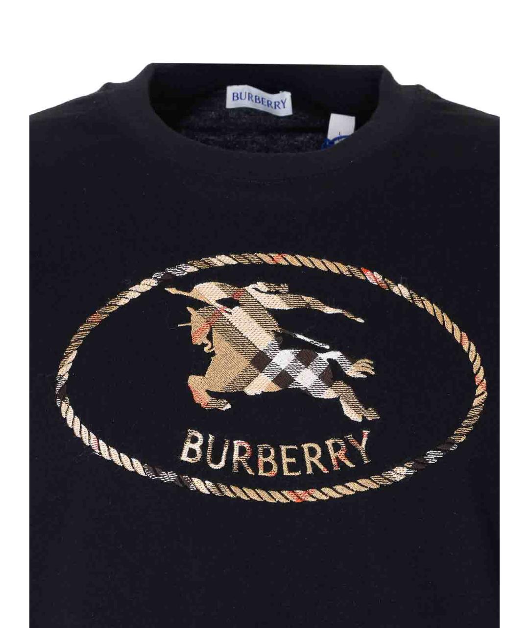 BURBERRY Черная футболка, фото 4
