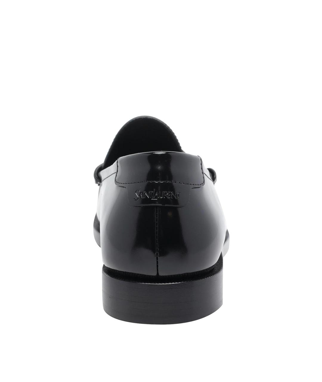 SAINT LAURENT Черные кожаные лоферы, фото 4