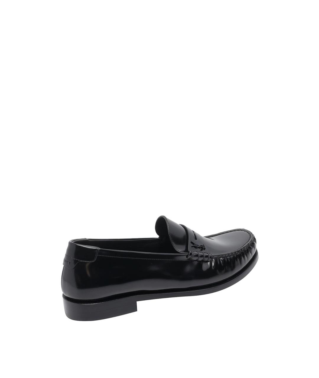 SAINT LAURENT Черные кожаные лоферы, фото 3
