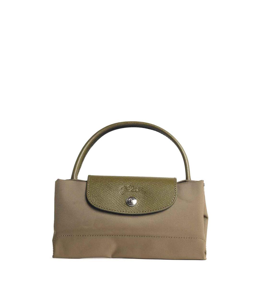 LONGCHAMP Зеленая тканевая сумка тоут, фото 1