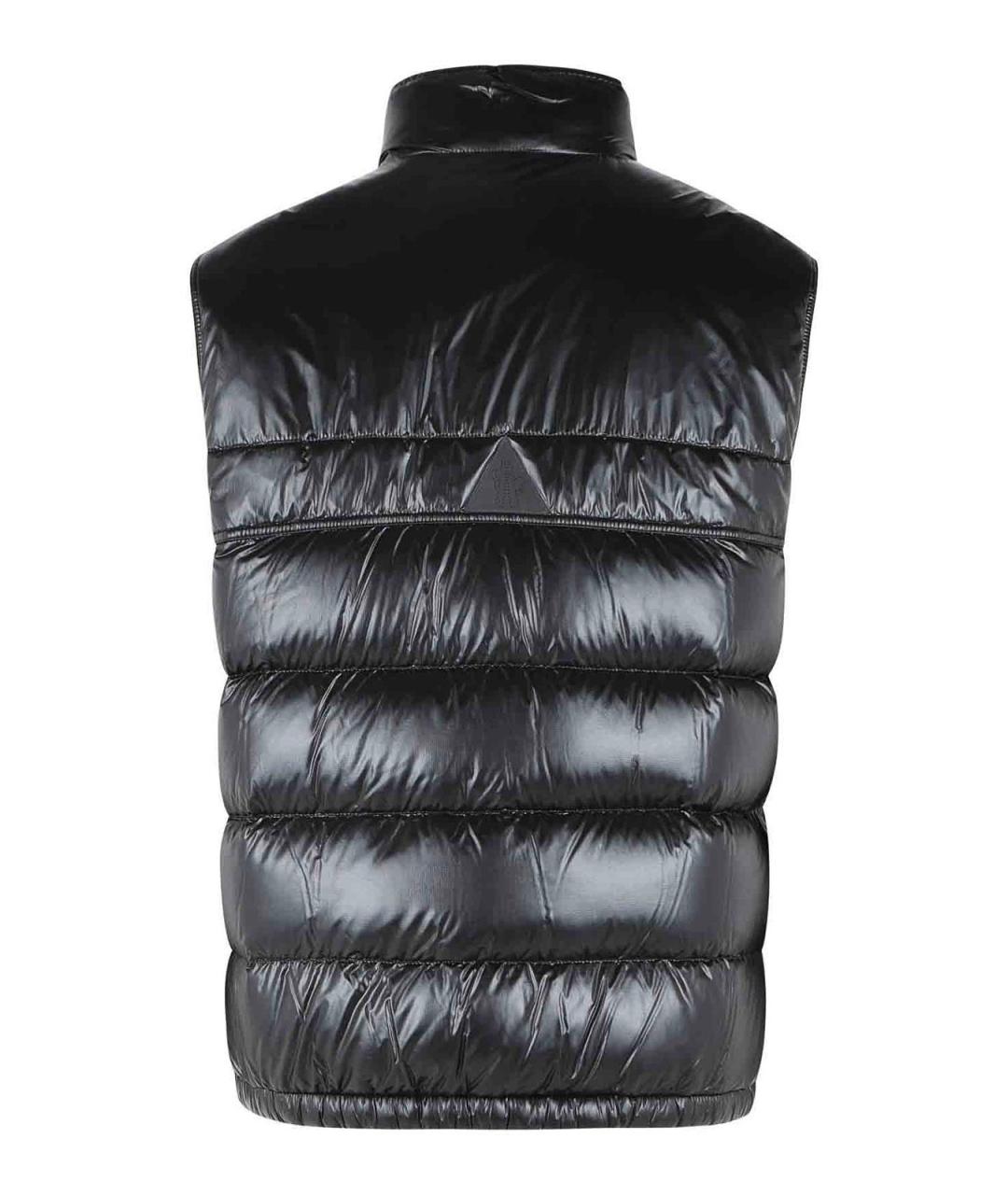MONCLER Черный полиэстеровый жилет, фото 2