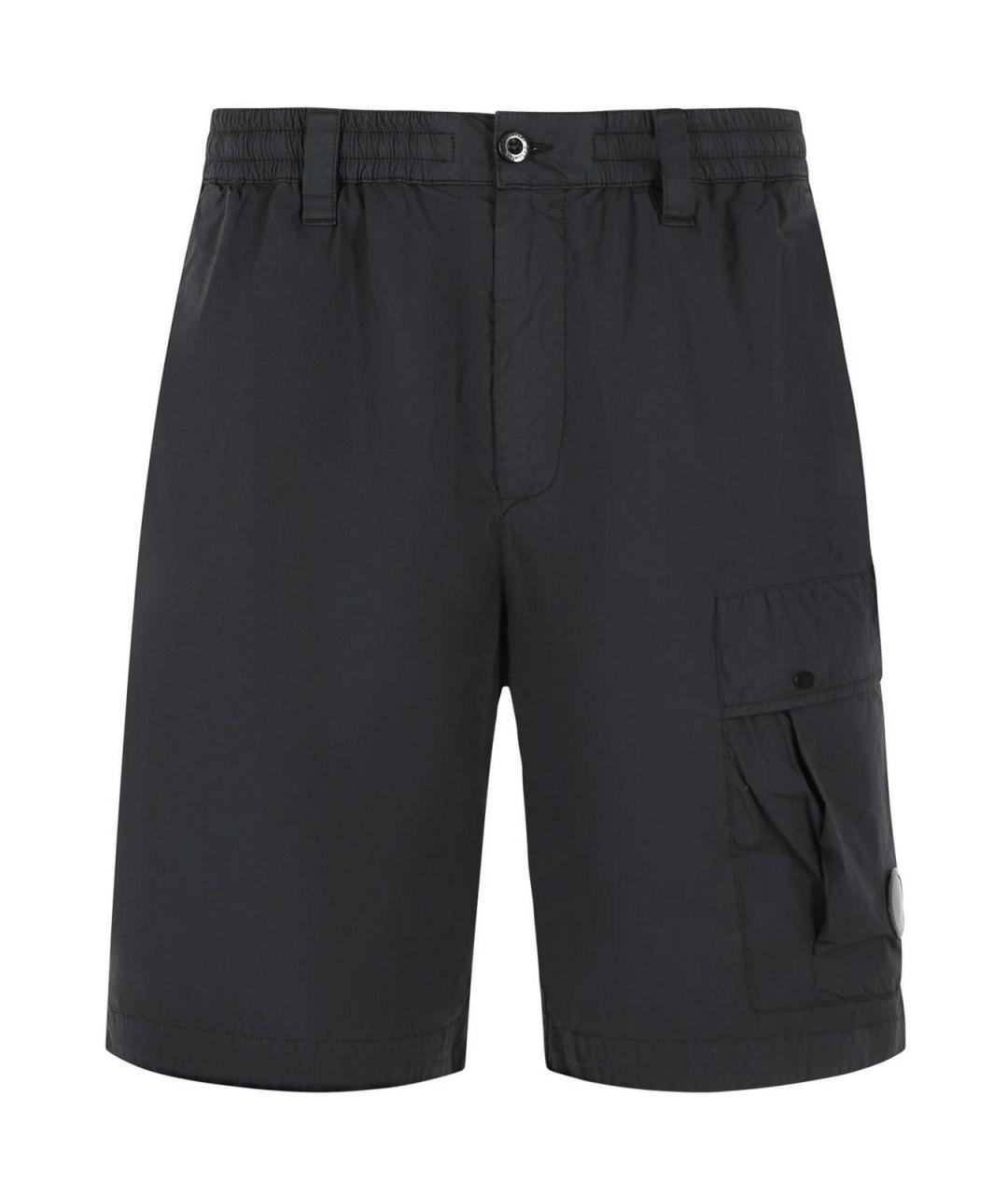 CP COMPANY Черные хлопковые шорты, фото 1