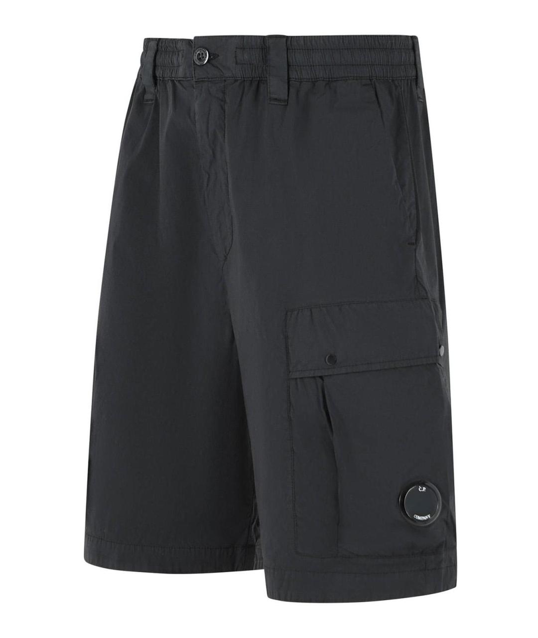 CP COMPANY Черные хлопковые шорты, фото 3