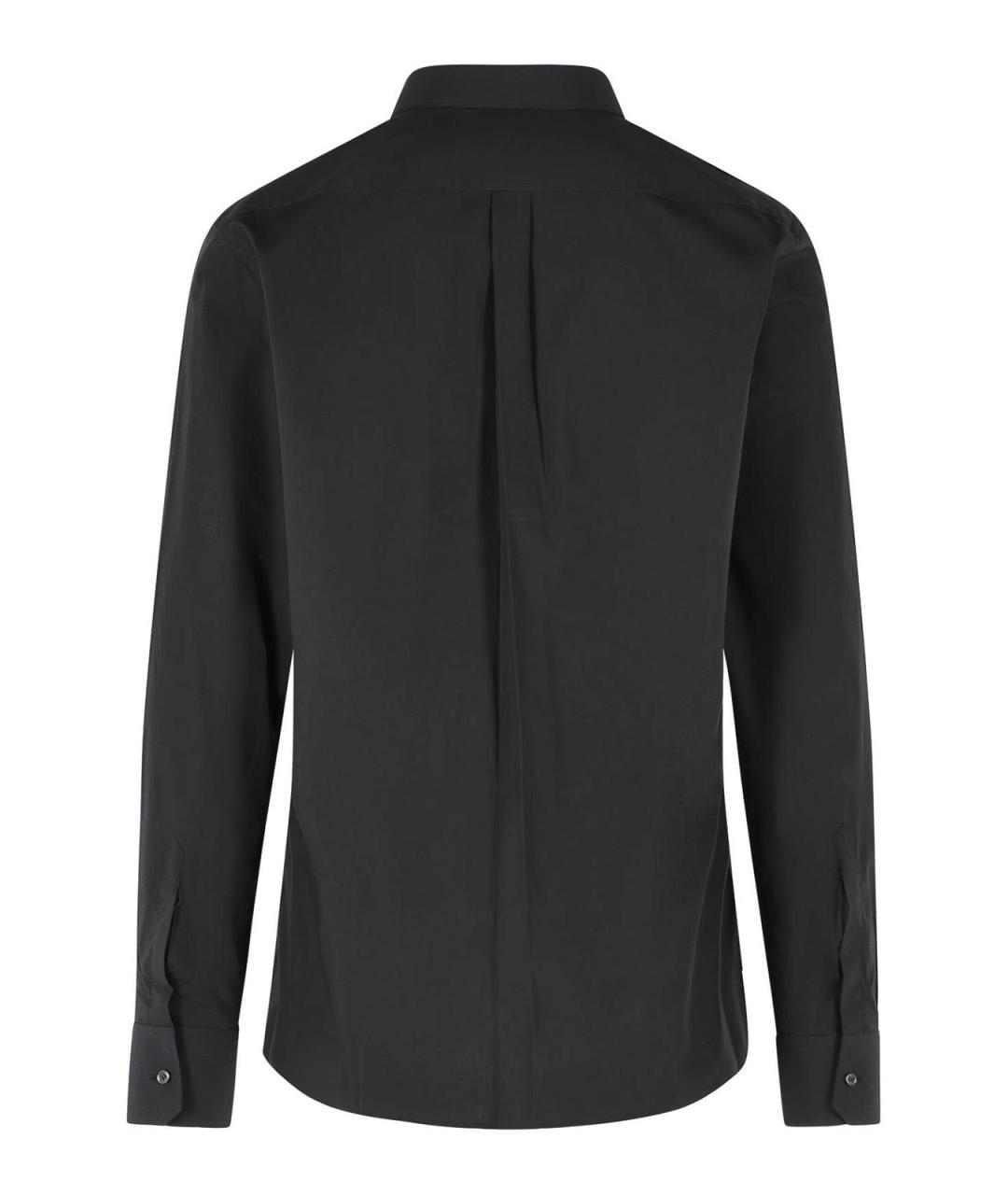 DOLCE&GABBANA Черная хлопковая классическая рубашка, фото 2