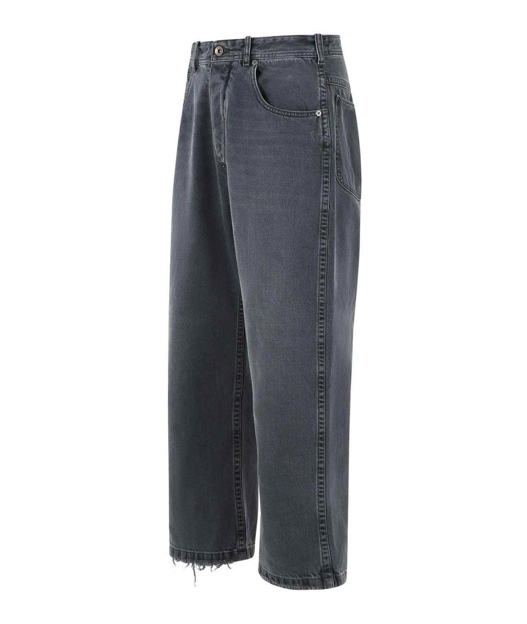 MAISON MARGIELA Черные хлопковые прямые джинсы, фото 3