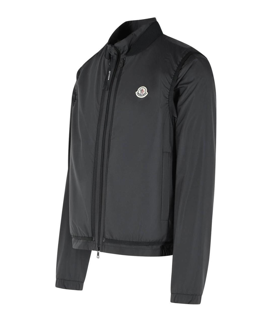 MONCLER Черная полиэстеровая куртка, фото 3