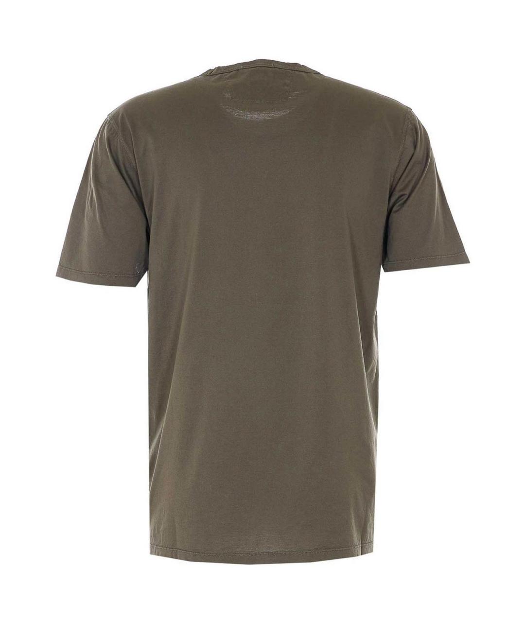 CP COMPANY Зеленая хлопковая футболка, фото 2