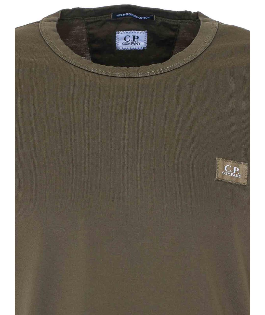 CP COMPANY Зеленая хлопковая футболка, фото 4