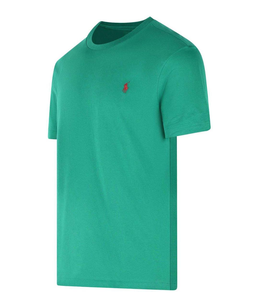 POLO RALPH LAUREN Зеленая хлопковая футболка, фото 3