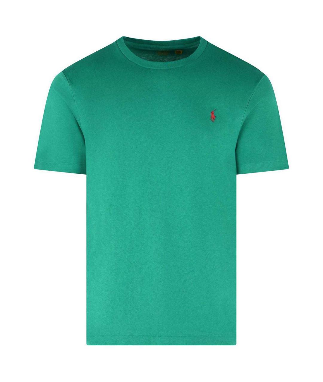 POLO RALPH LAUREN Зеленая хлопковая футболка, фото 1