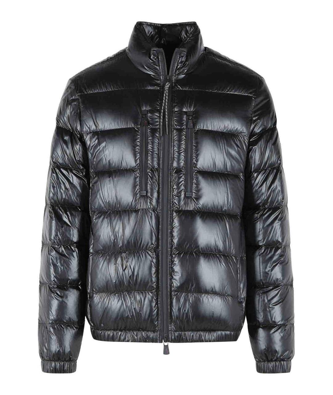 MONCLER Черный полиэстеровый пуховик, фото 1