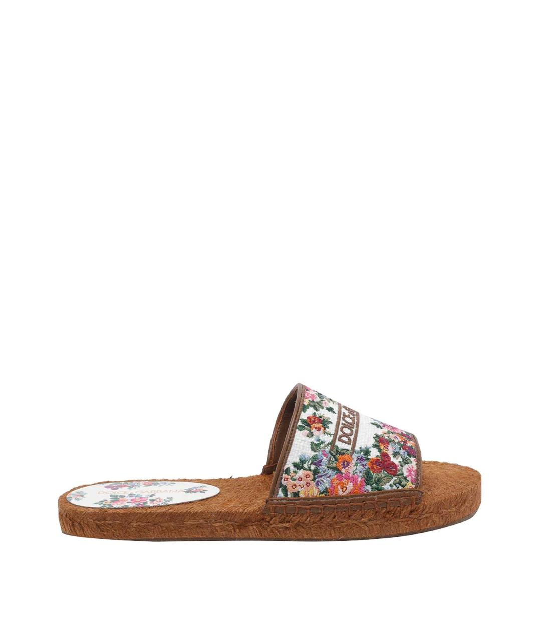 DOLCE&GABBANA Мульти текстильные шлепанцы, фото 1