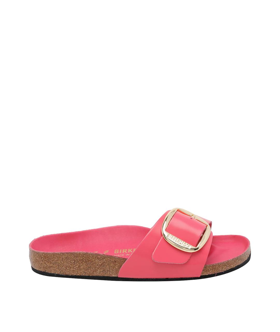 BIRKENSTOCK Красные кожаные шлепанцы, фото 1