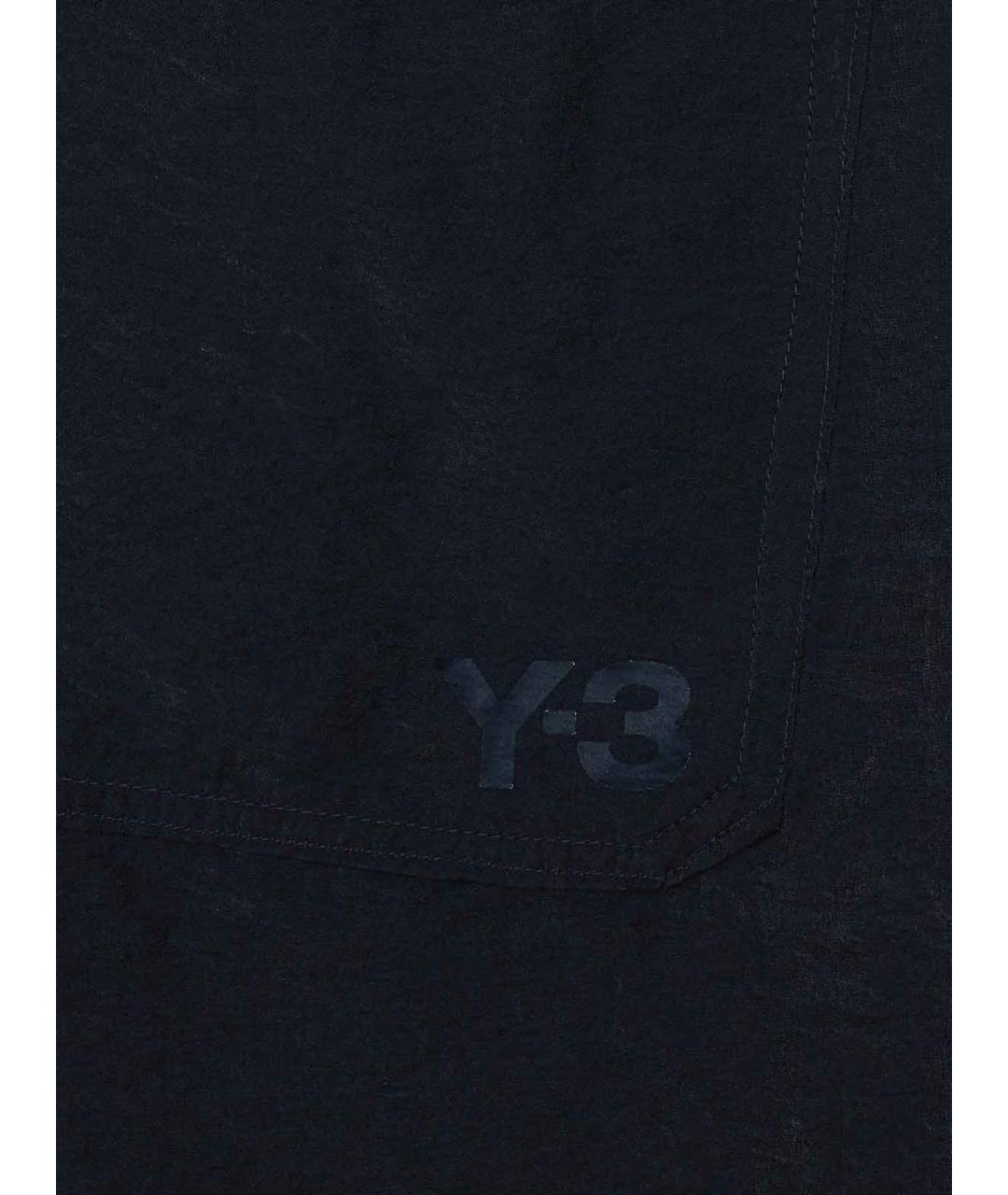 Y-3 Черные вискозные шорты, фото 3