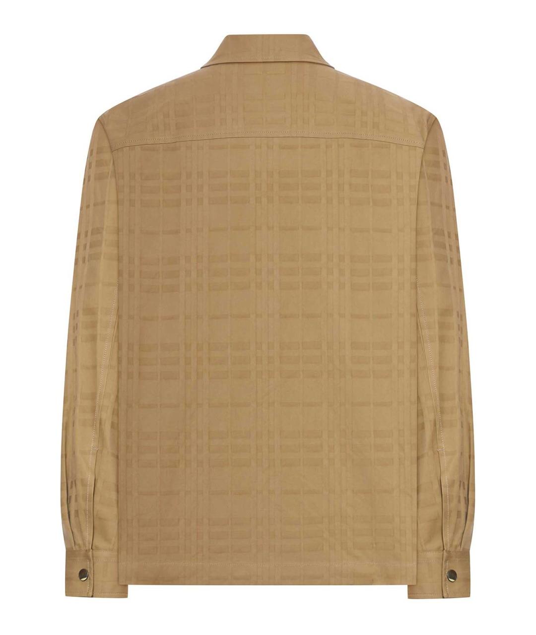 BURBERRY Бежевая хлопковая кэжуал рубашка, фото 2