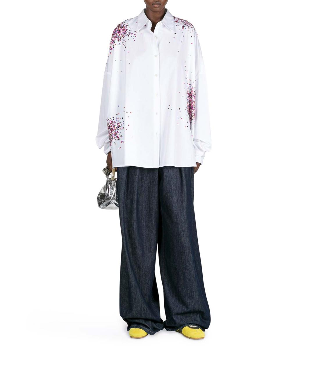DRIES VAN NOTEN Белая хлопковая рубашка, фото 2