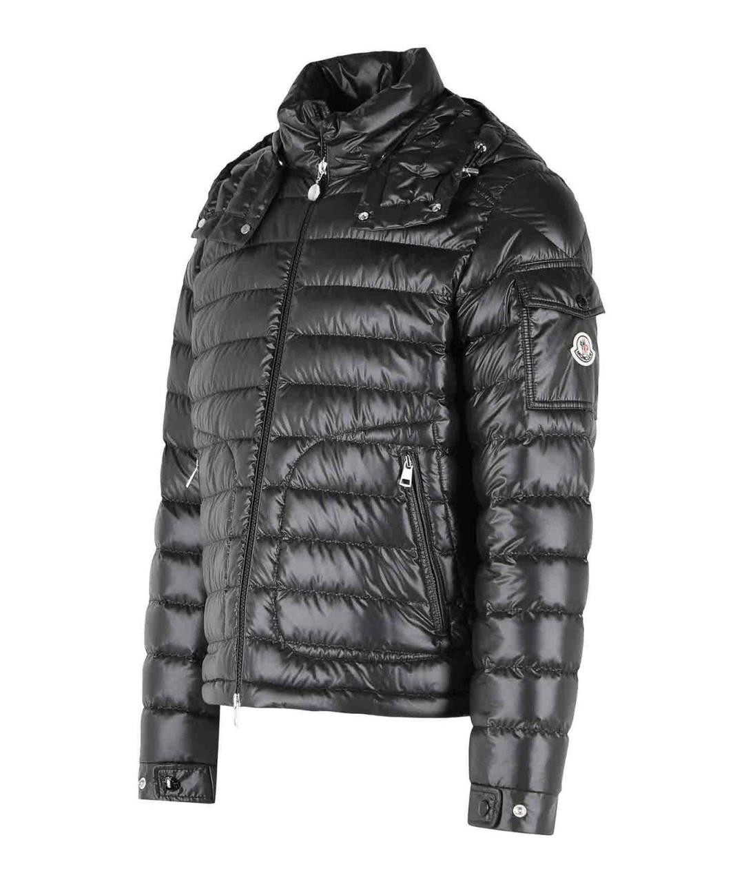MONCLER Черный полиэстеровый пуховик, фото 3