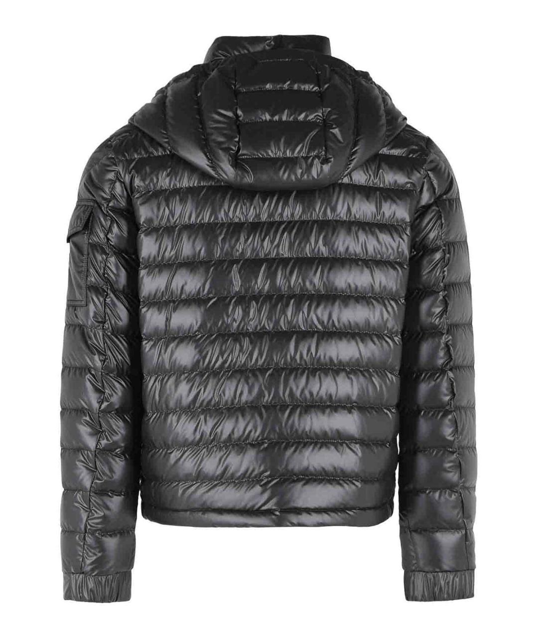 MONCLER Черный полиэстеровый пуховик, фото 2
