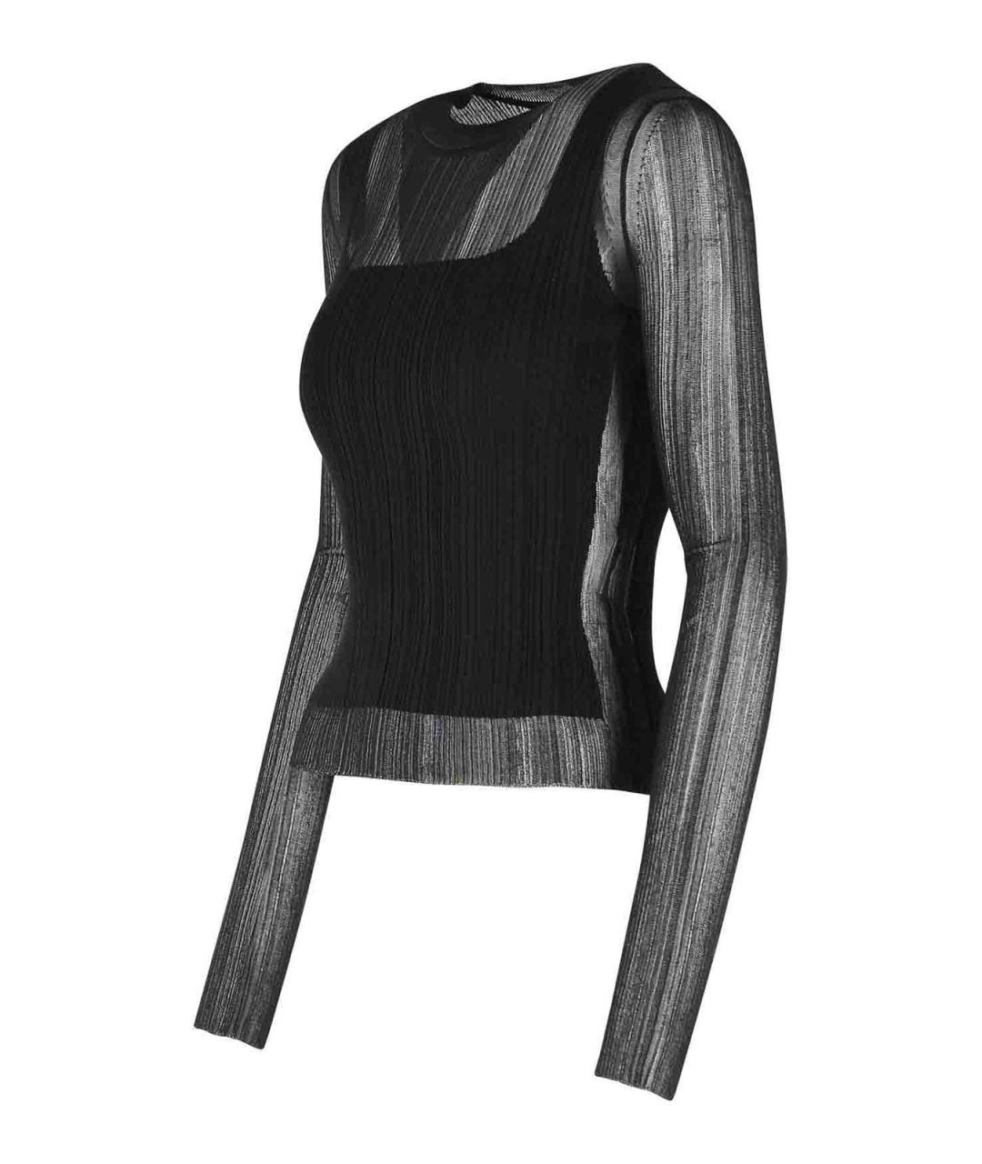 SPORTMAX Черный полиэстеровый джемпер / свитер, фото 3