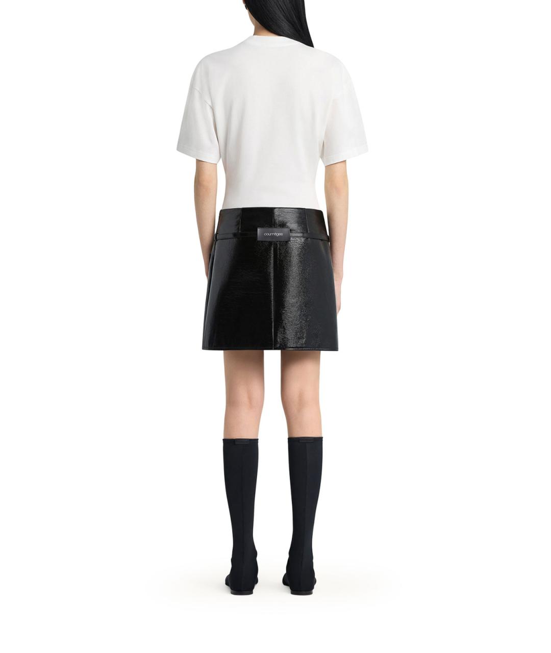 COURREGES Белая хлопковая футболка, фото 3
