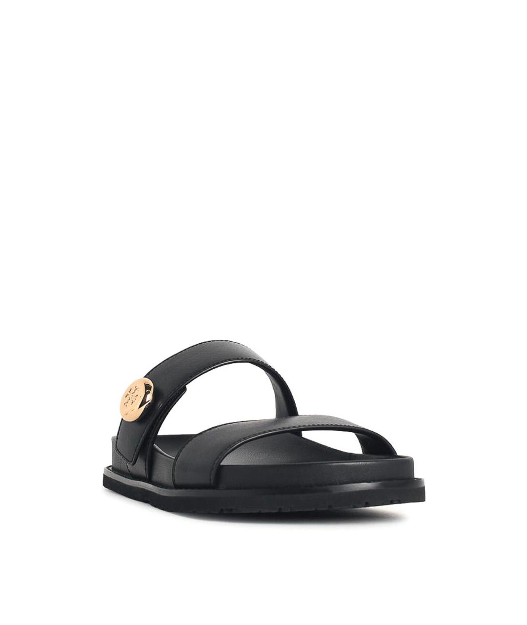 TORY BURCH Черные кожаные сандалии, фото 2