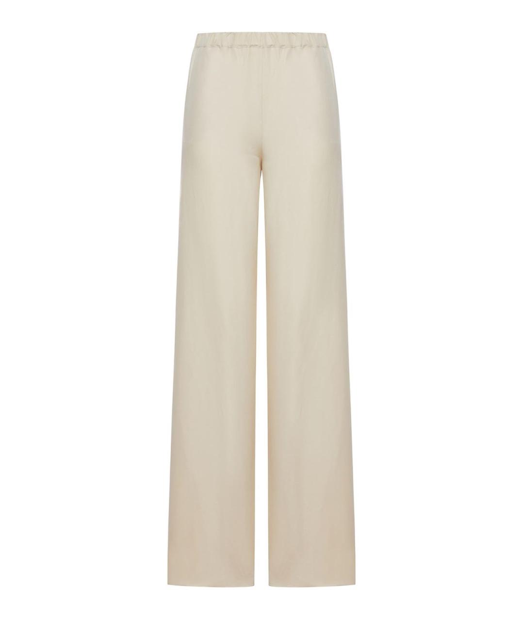 MAX MARA Бежевые льняные прямые брюки, фото 1