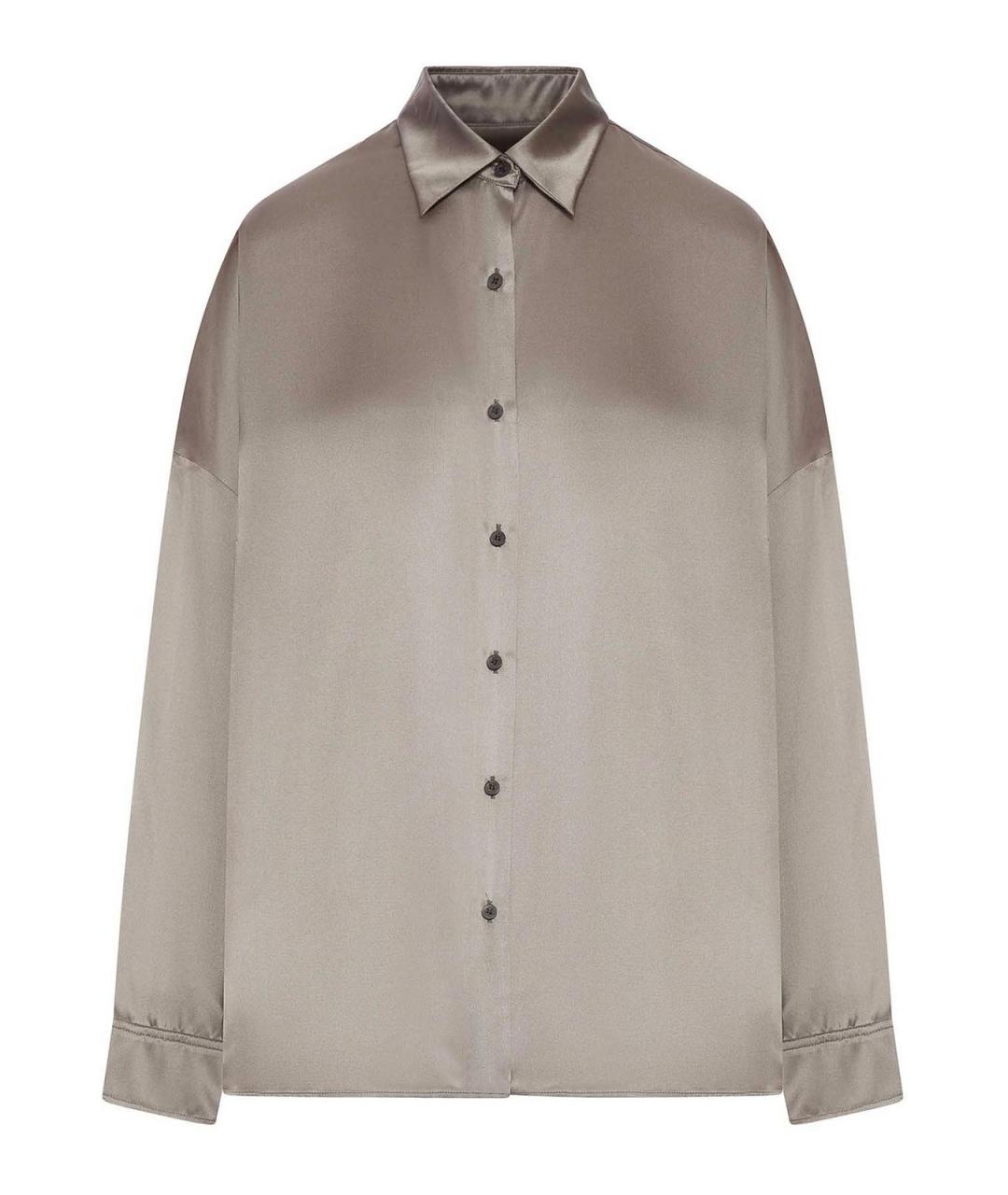 DRIES VAN NOTEN Бежевая шелковая рубашка, фото 1
