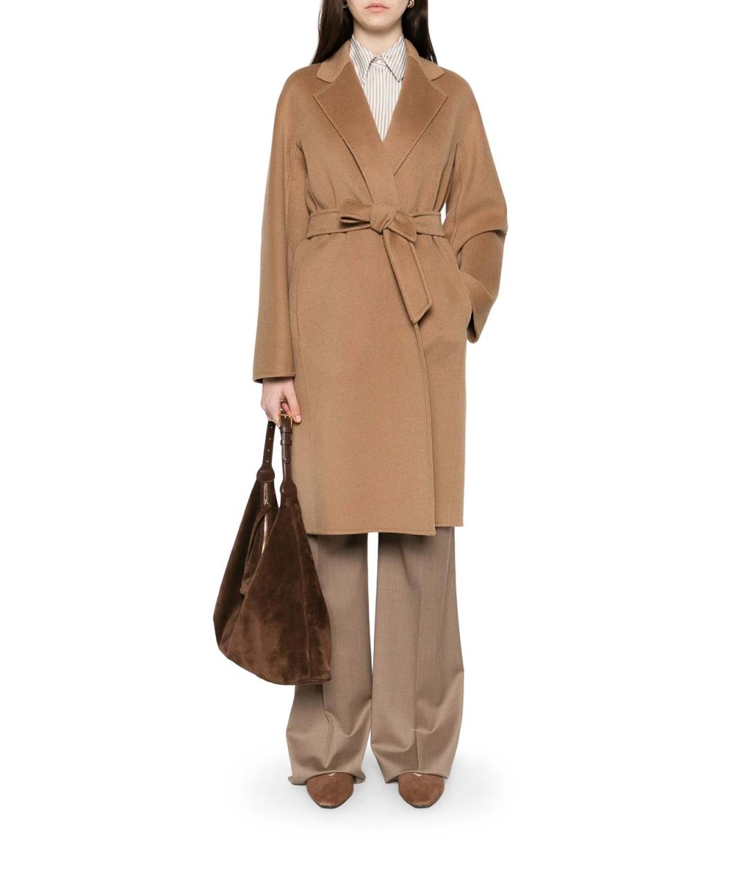 MAX MARA Коричневое кашемировое пальто, фото 2