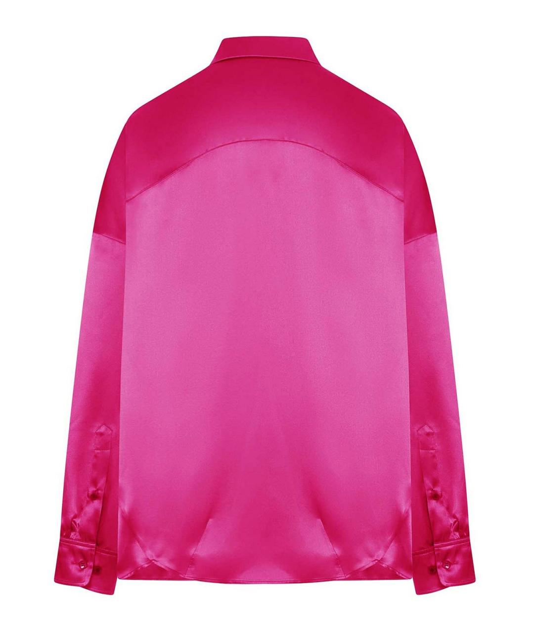 DRIES VAN NOTEN Розовая шелковая рубашка, фото 2