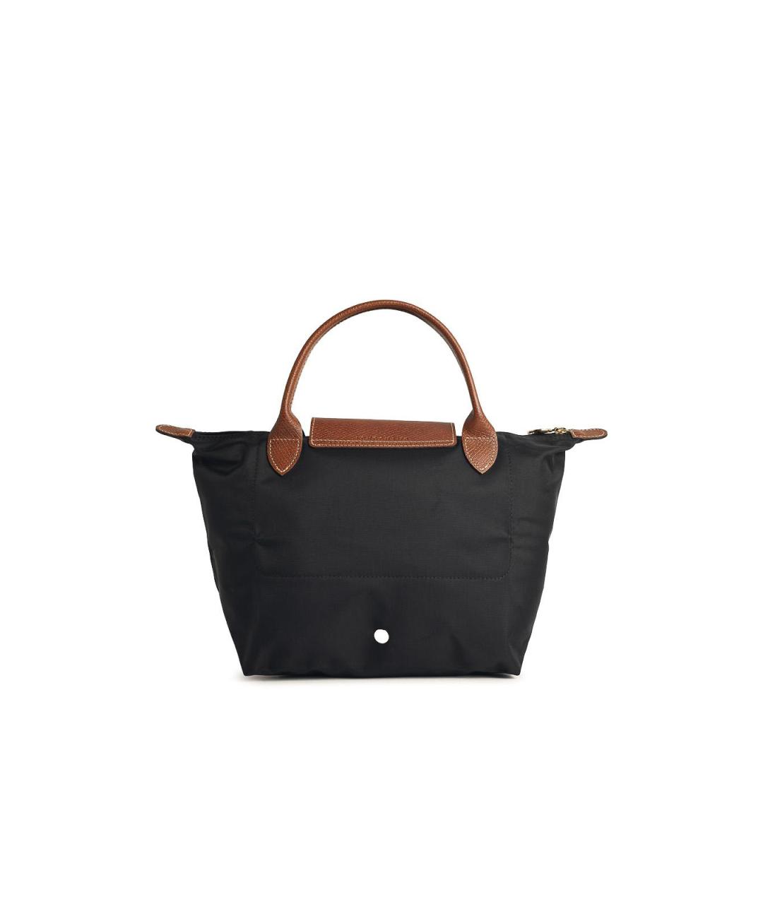 LONGCHAMP Черная тканевая сумка тоут, фото 3