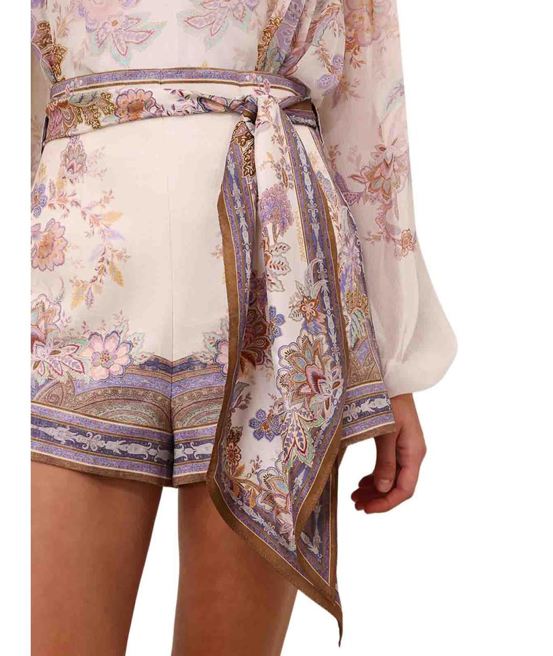 ZIMMERMANN Розовые льняные шорты, фото 4