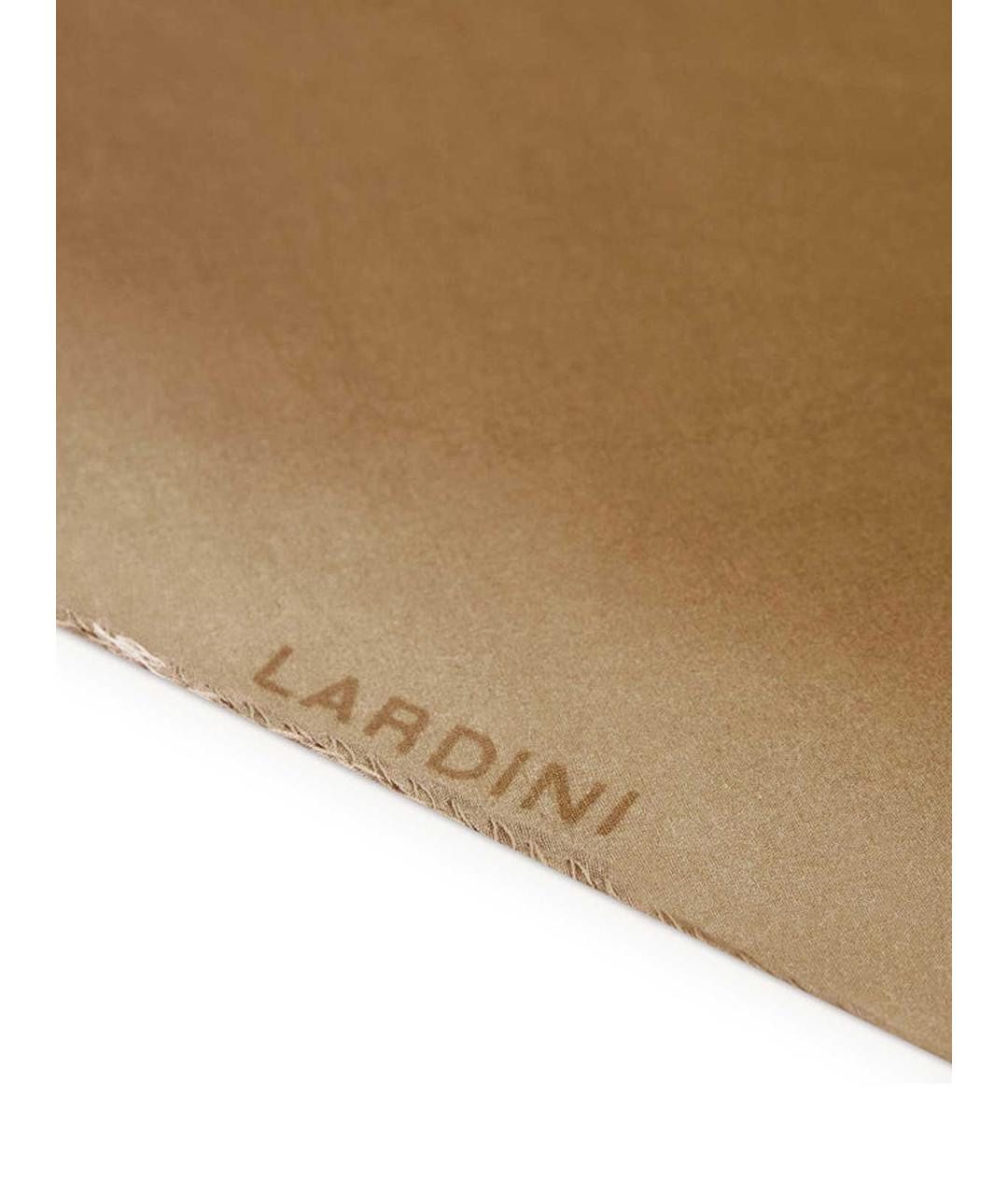 LARDINI Бежевый хлопковый шарф, фото 3