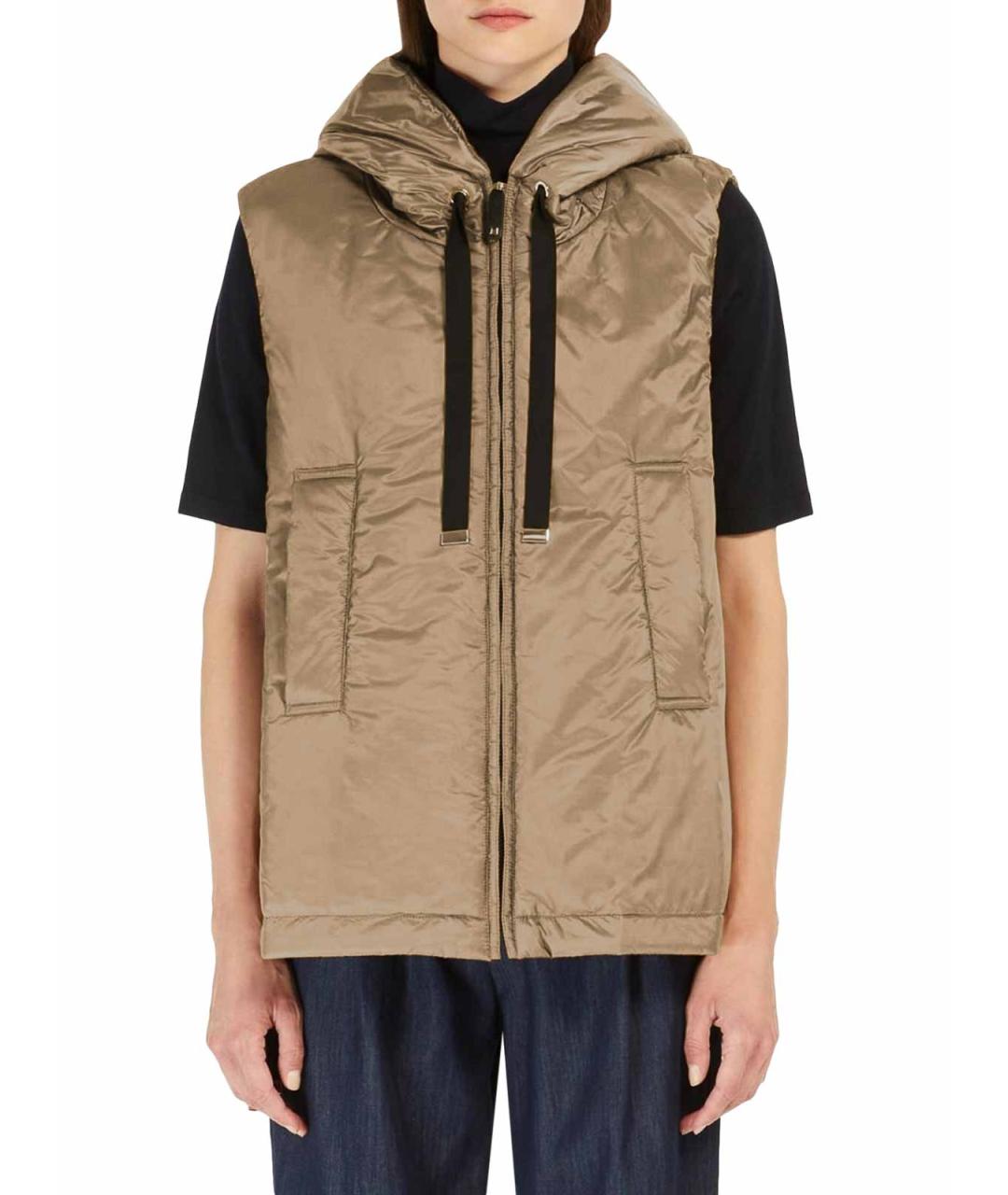 MAX MARA Коричневый жилет, фото 3