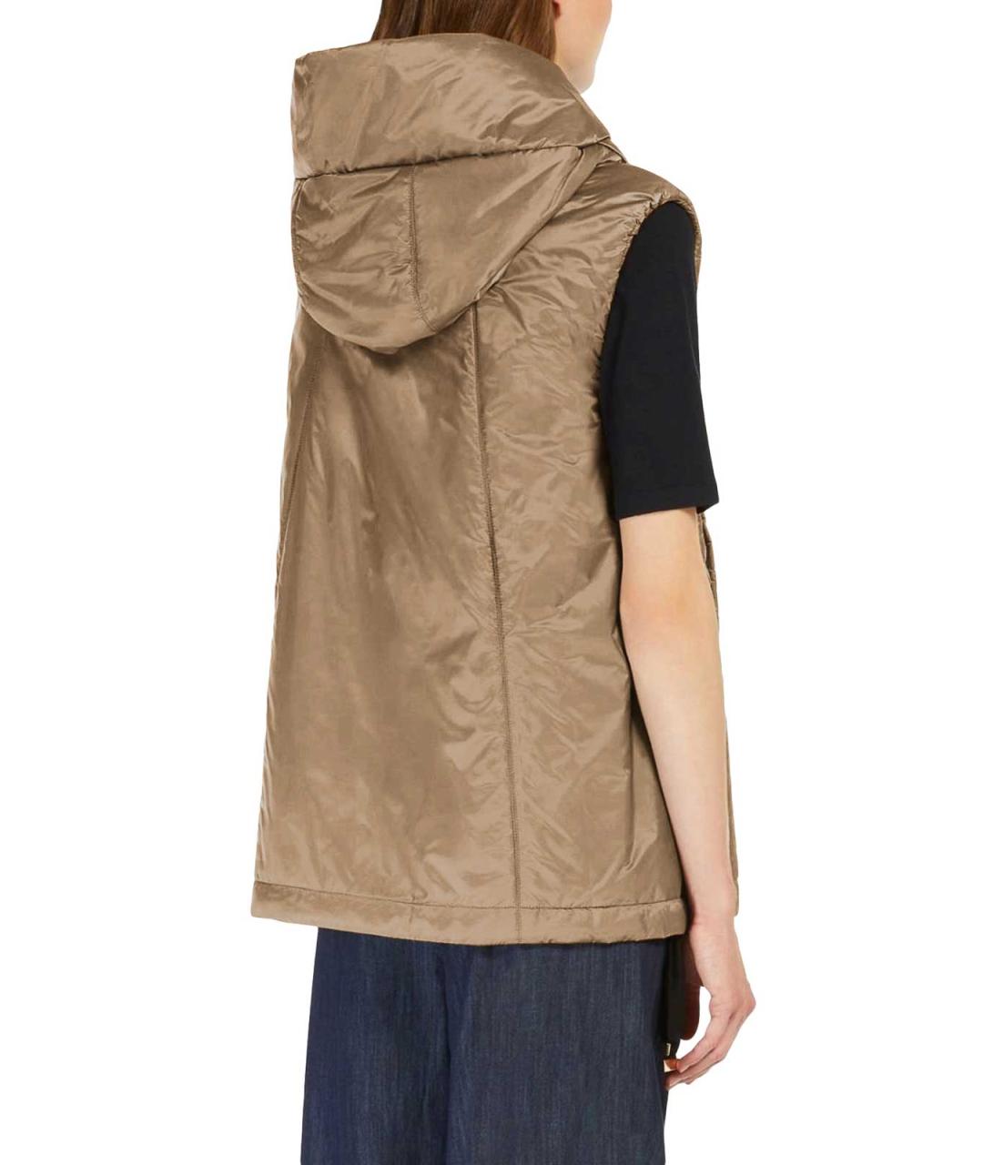 MAX MARA Коричневый жилет, фото 4