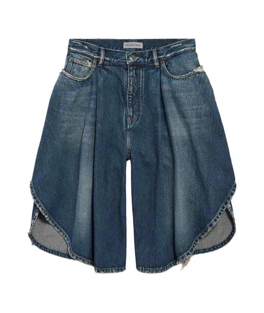 BALENCIAGA Синие хлопковые шорты, фото 1