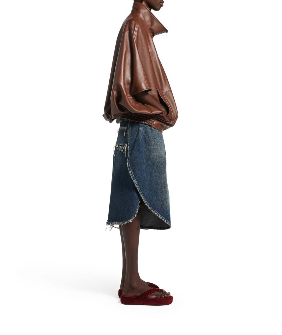 BALENCIAGA Синие хлопковые шорты, фото 3