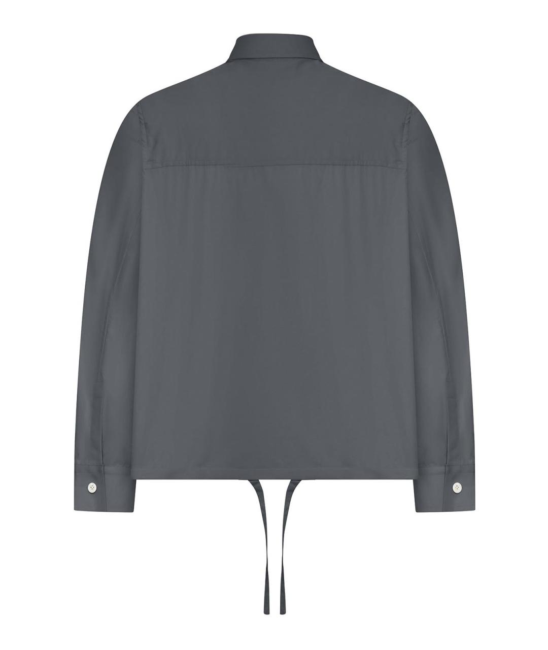 LARDINI Серая хлопковая классическая рубашка, фото 2