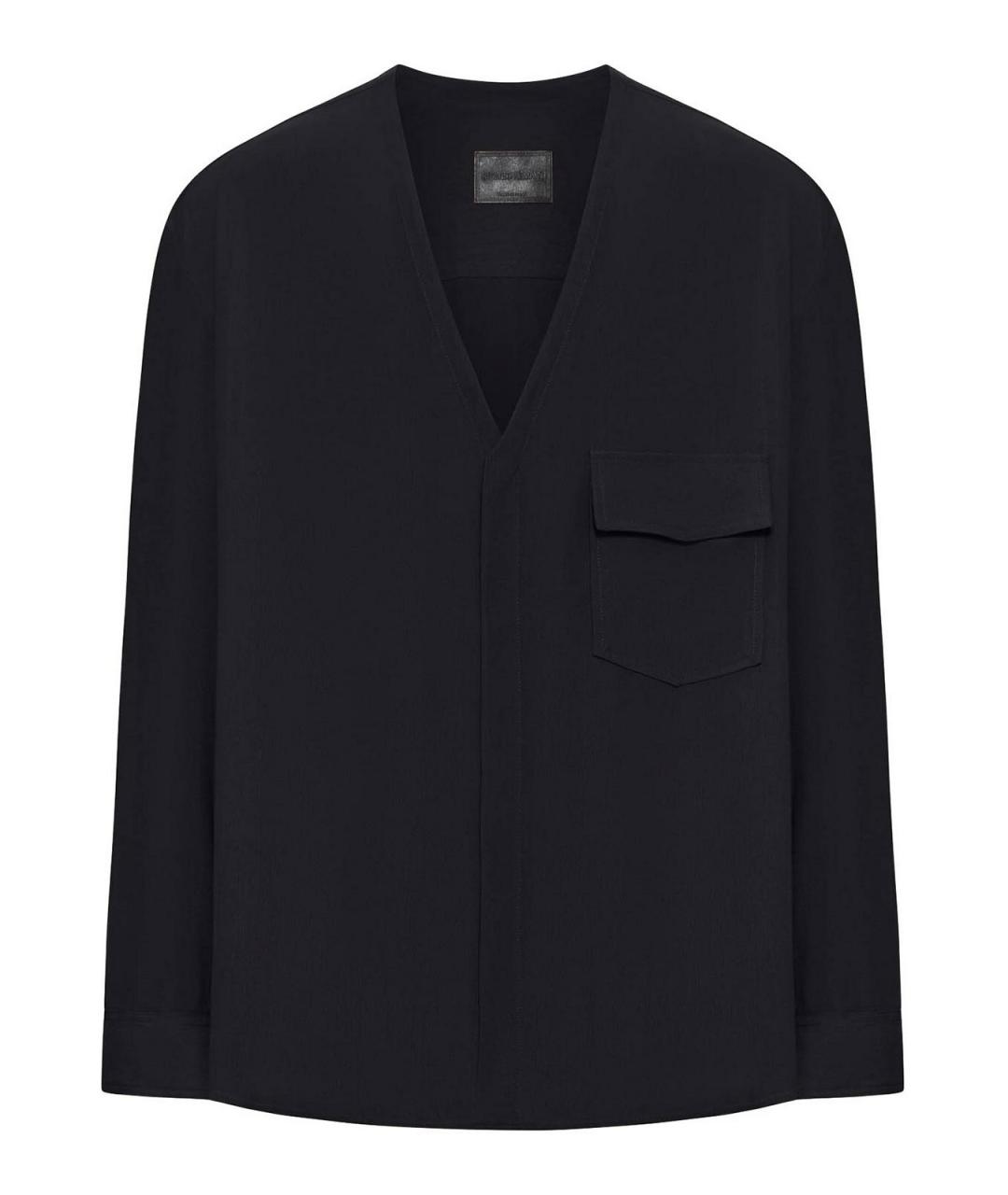 GIORGIO ARMANI Черная кэжуал рубашка, фото 1