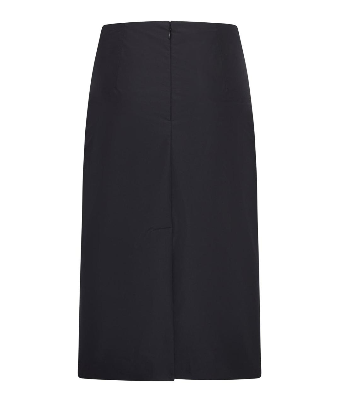JIL SANDER Черная полиэстеровая юбка миди, фото 2